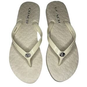 Coach Flip Flop Slide Womens Logo Sandal Abbigail Size 9B Beach Shoe Vacation